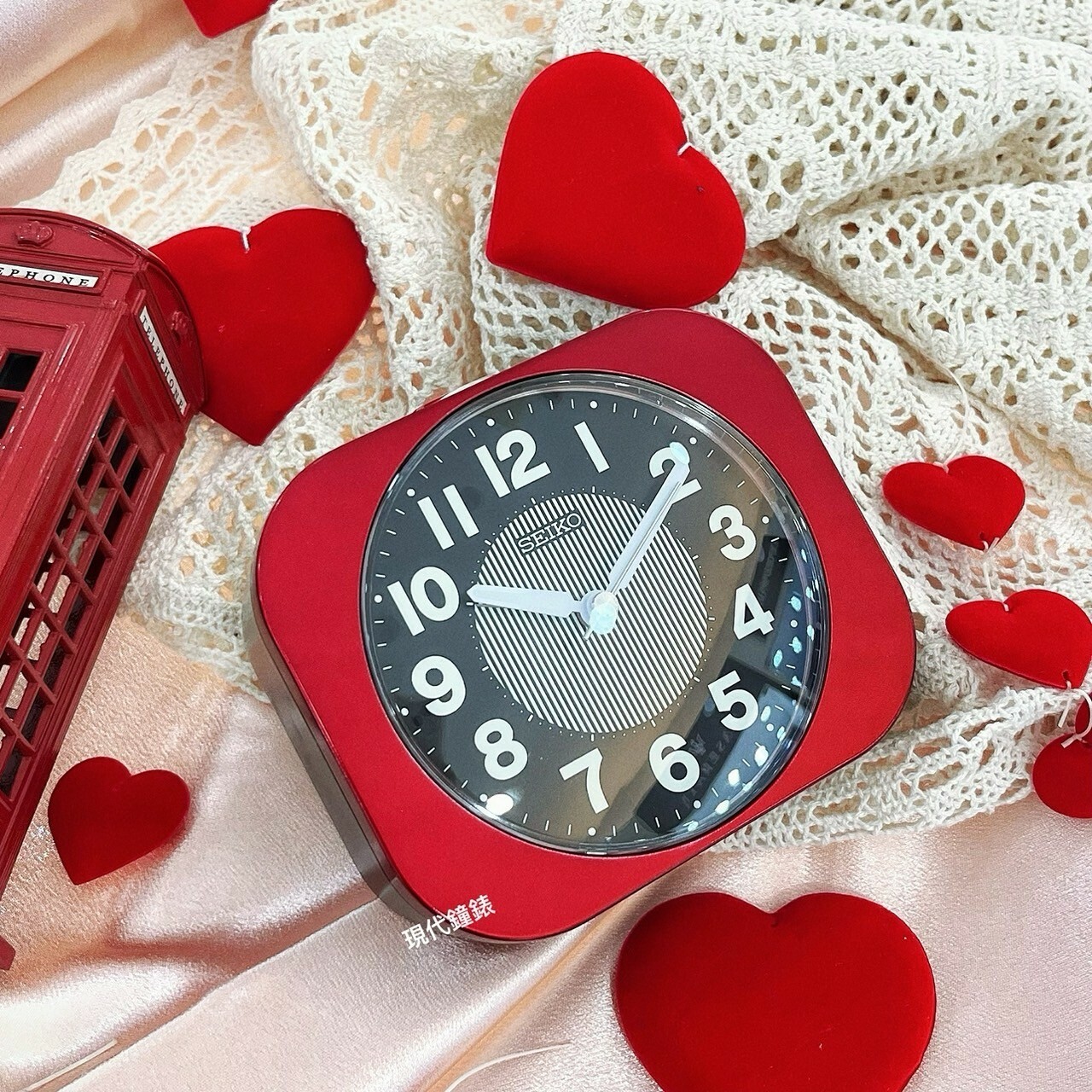 【SEIKO 精工】日本精工嗶嗶聲靜音貪睡鬧鐘 QHE206R 9.9X11.3cm 現代鐘錶