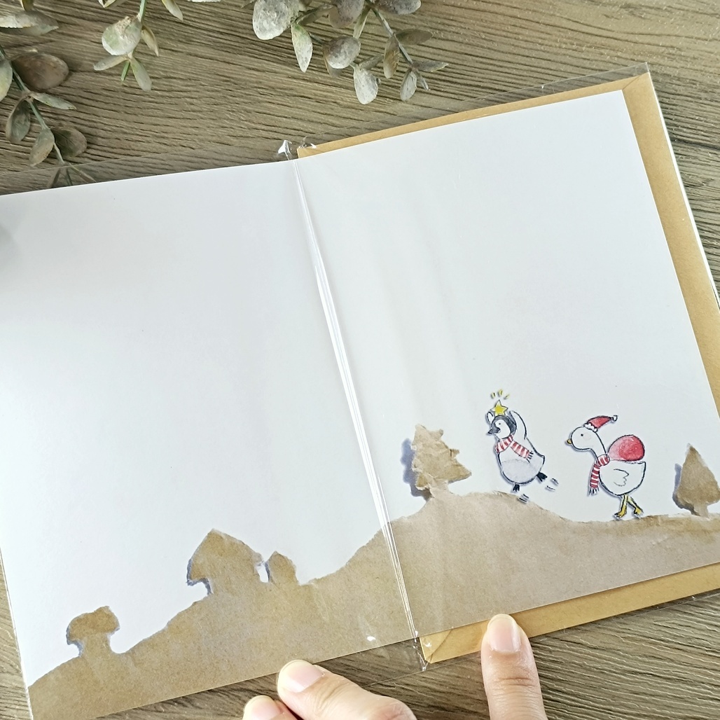 Mcat大薯貓．聖誕樹 插畫大卡片