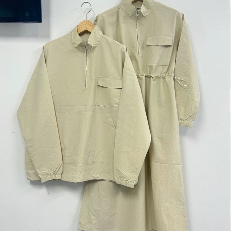 尼龍防風套頭衫/連身裙(三色)