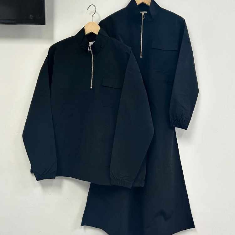 尼龍防風套頭衫/連身裙(三色)