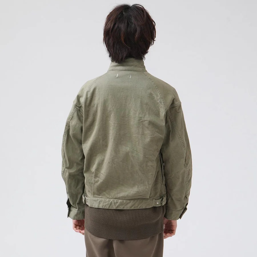 LAST PCS: NONNATIVE 2024 A/W TROOPER SHORT JACKET COTTON DRILL TWILL STRETCH - OLIVE SIZE S PRE ORDER ITEM (預訂中)