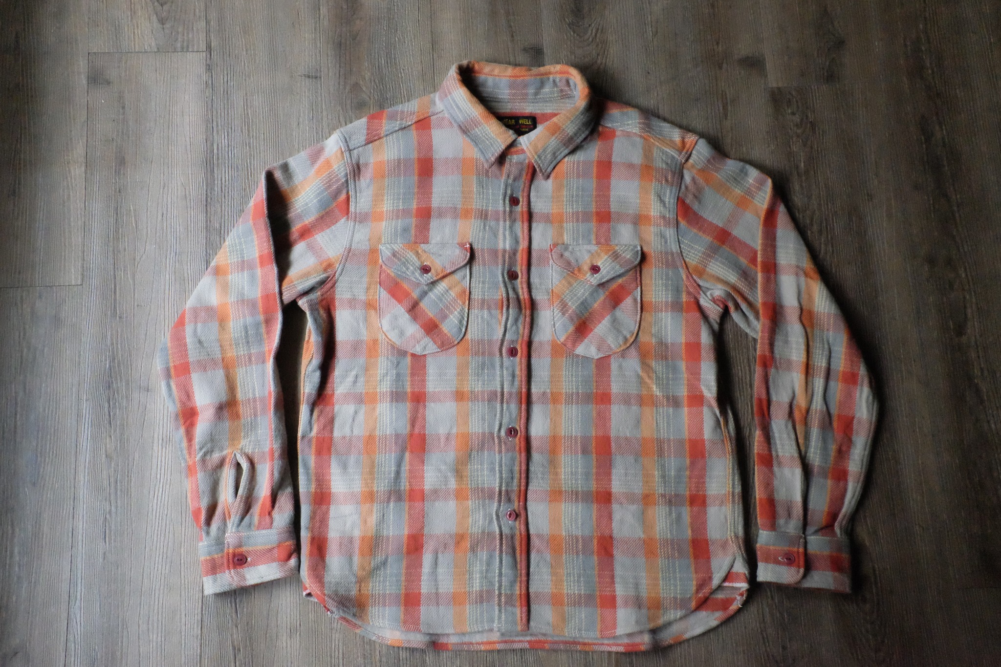 UES HEAVY FLANNEL SHIRT / ORANGE