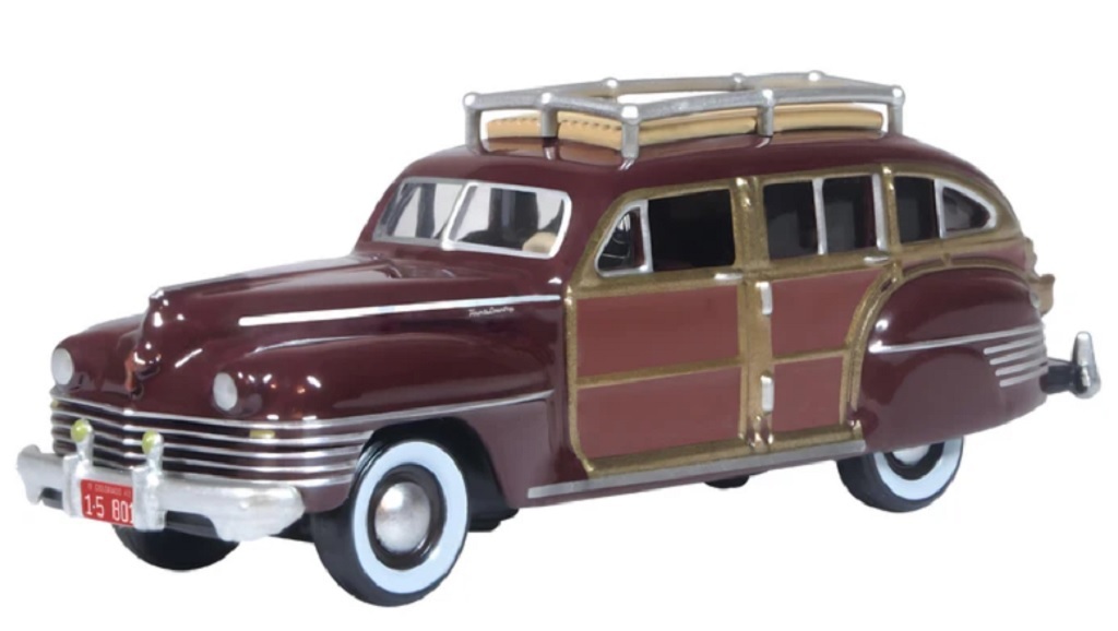 Oxford 87CB42001 HO規 伍迪旅行車 1942 年富豪栗色
