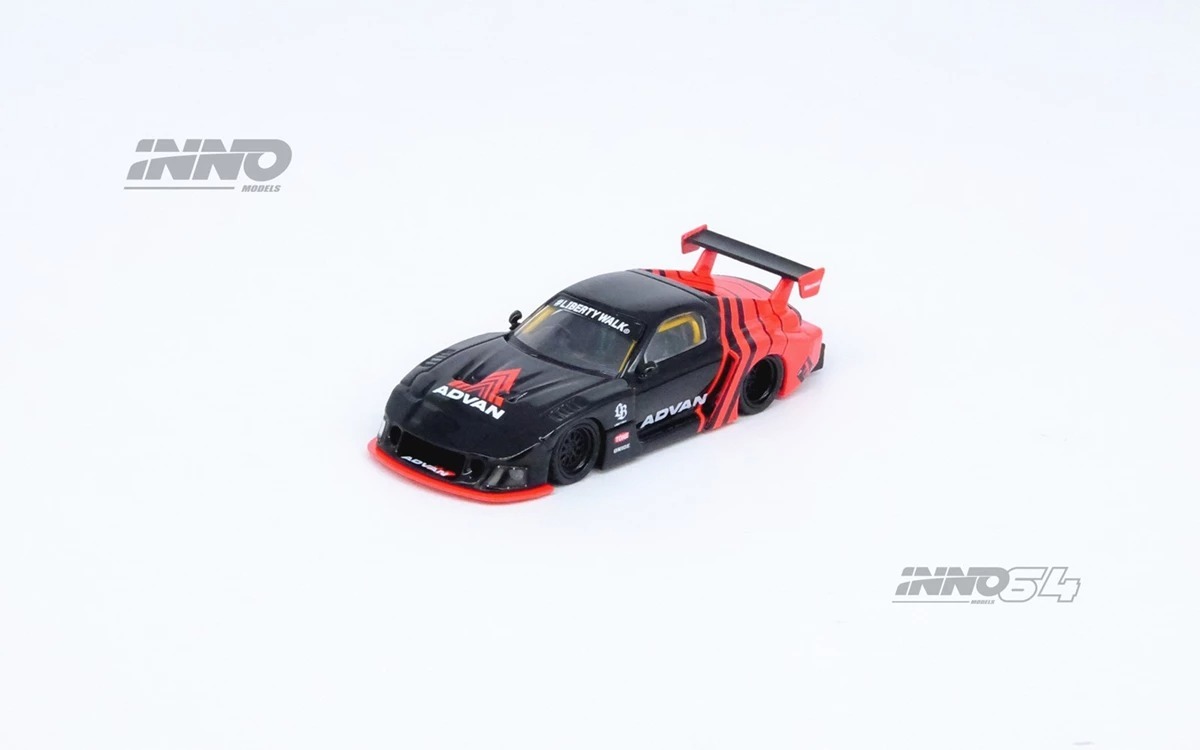 INNO64 1/64 Die-Cast LBWK MAZDA 萬事得 RX7 (FD3S) LB-SUPER SILHOUETTE "ADVAN LIVERY"