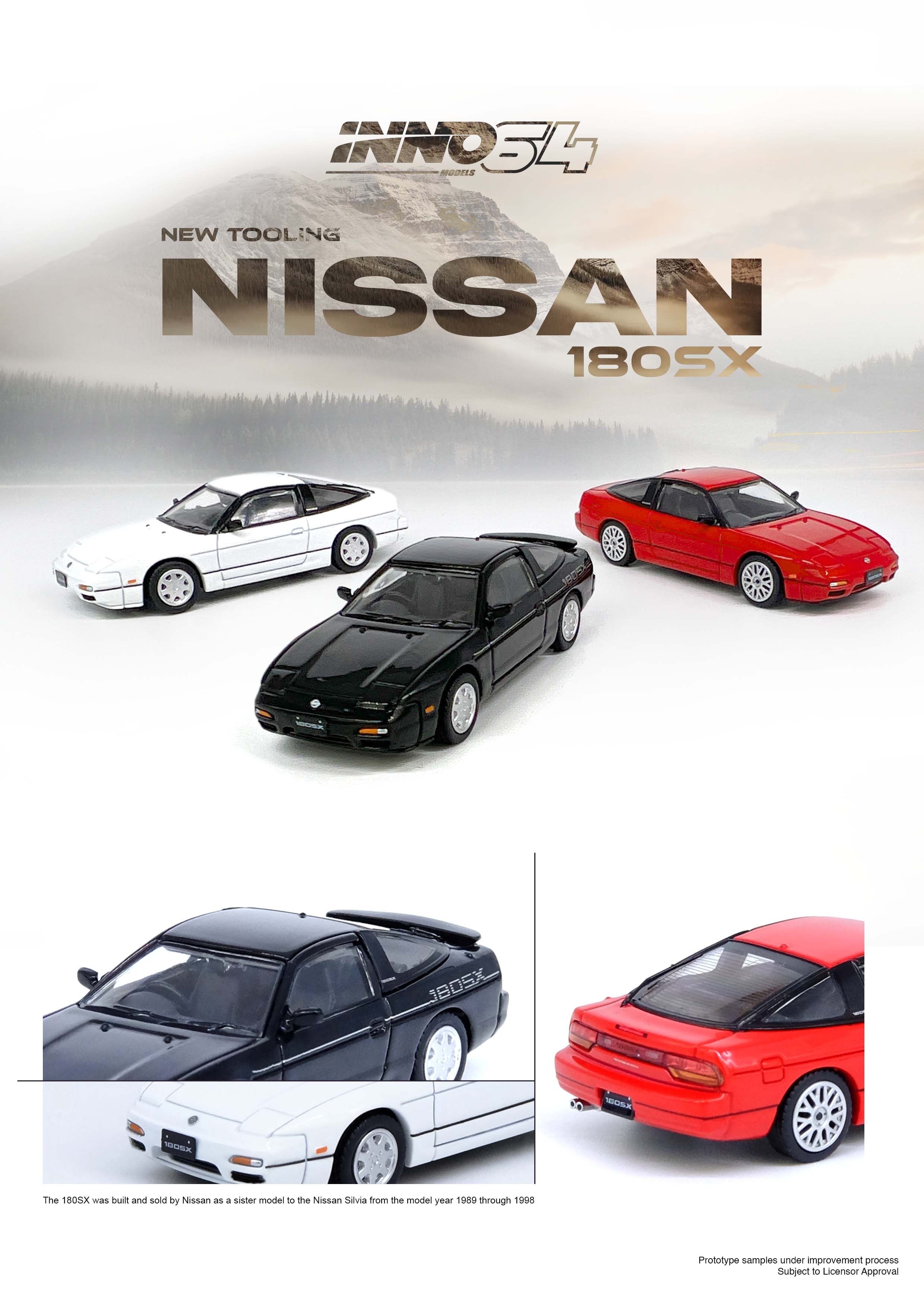 INNO64 1/64 Die-Cast NISSAN日產 180SX Black