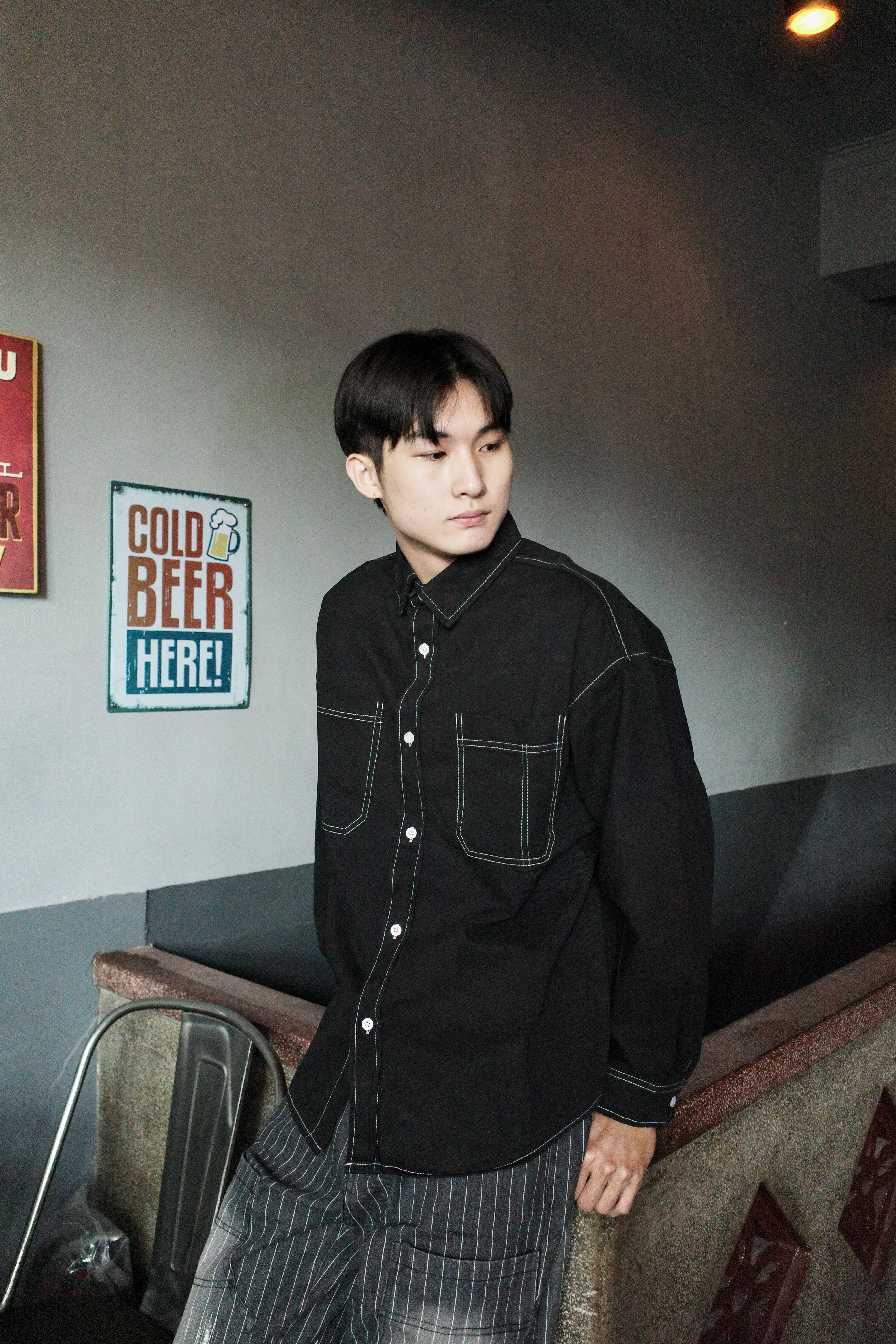 『Always_Good』明線 多口袋 工裝 長袖襯衫