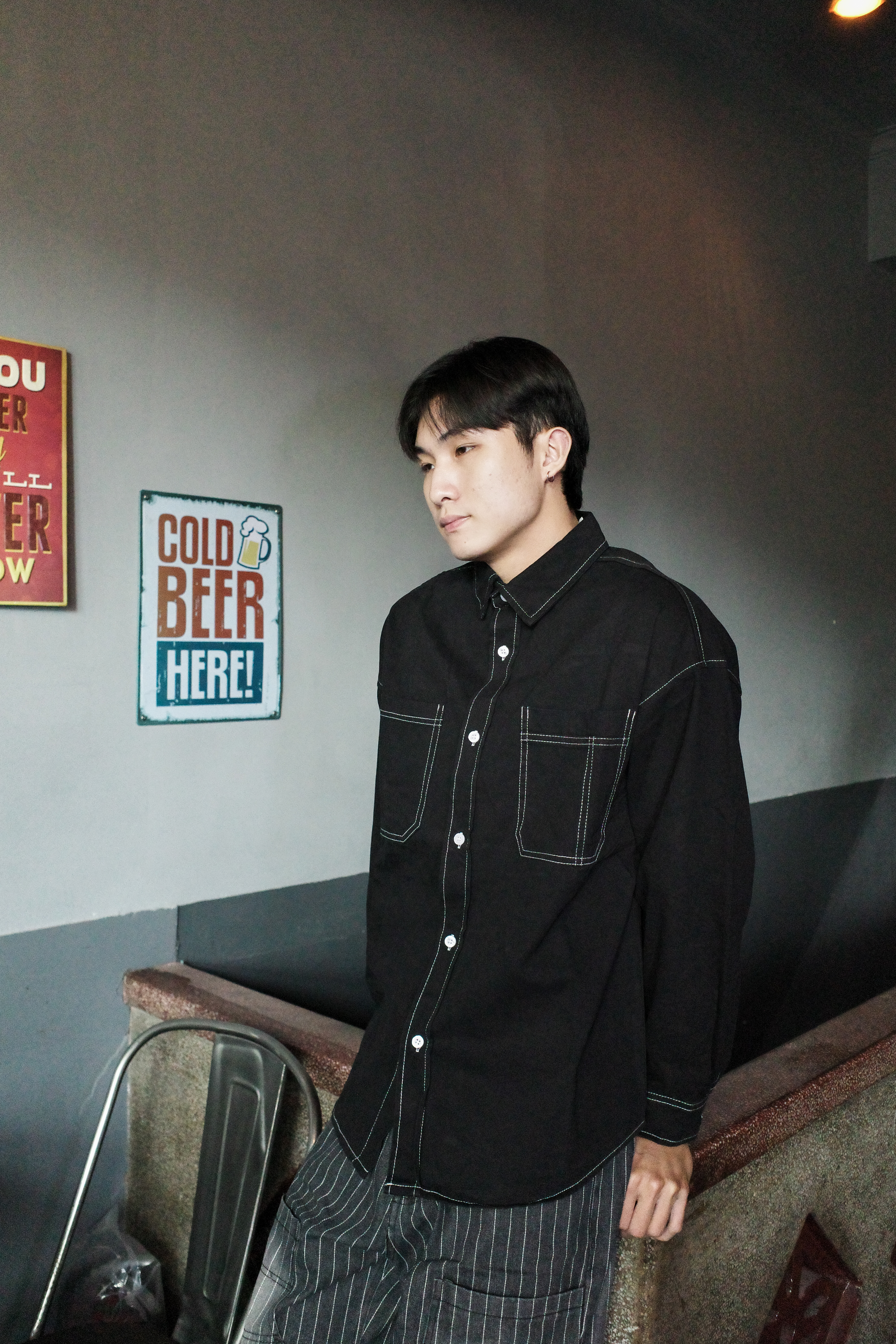 『Always_Good』明線 多口袋 工裝 長袖襯衫