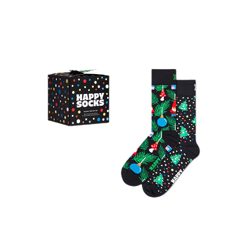 Happy Socks - 成人襪3件套 聖誕樹禮盒裝 (36-40)
