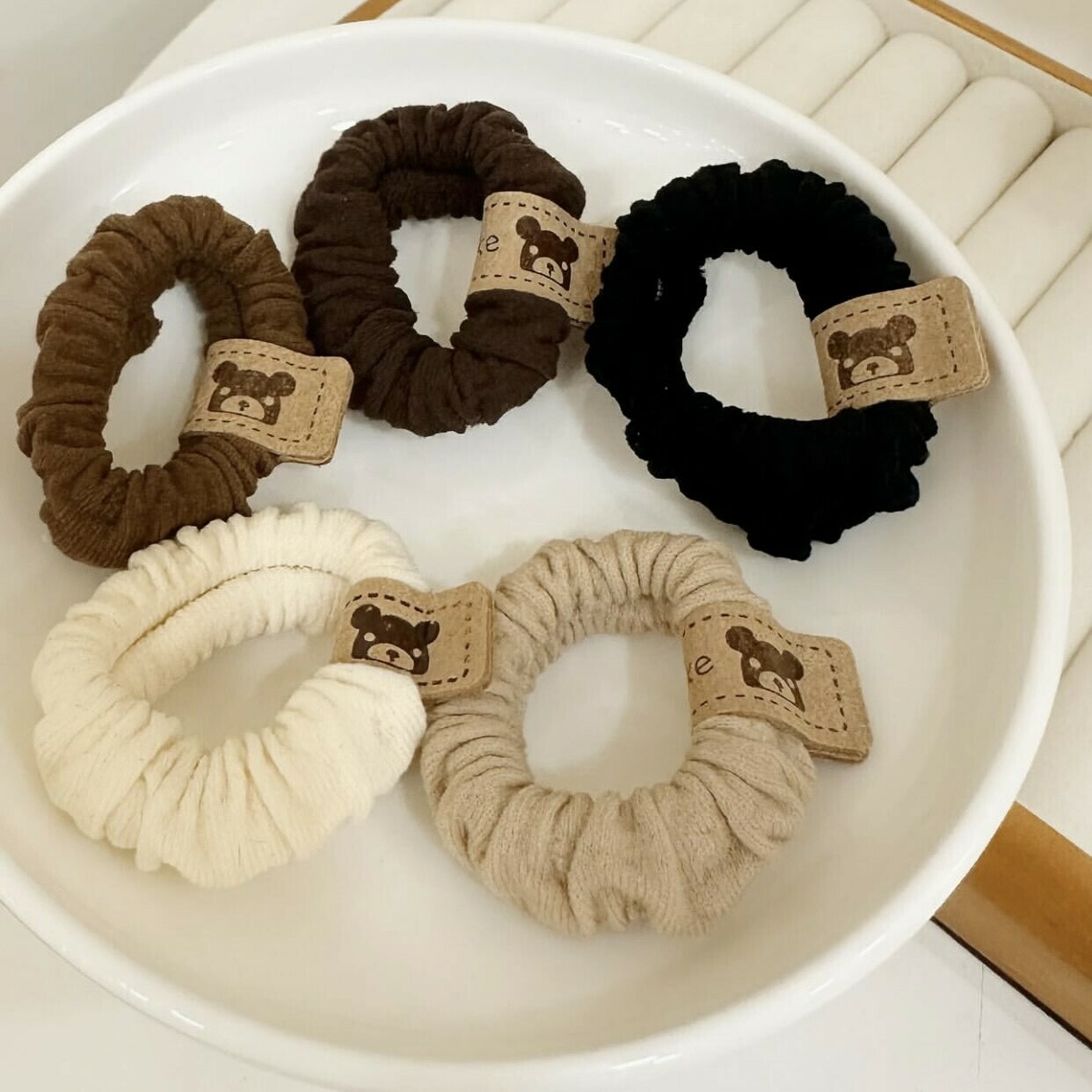 N112小熊厚板髮圈