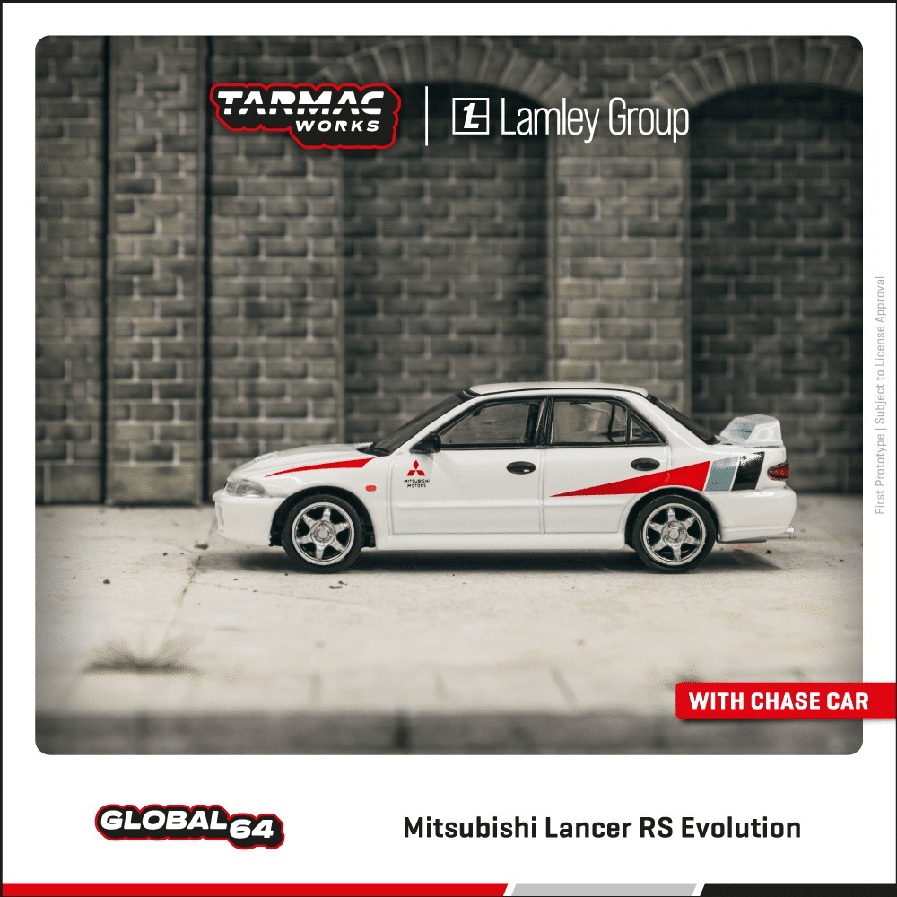Tarmac Works Mitsubishi三菱 Lancer RS Evolution White Lamley Special Edition