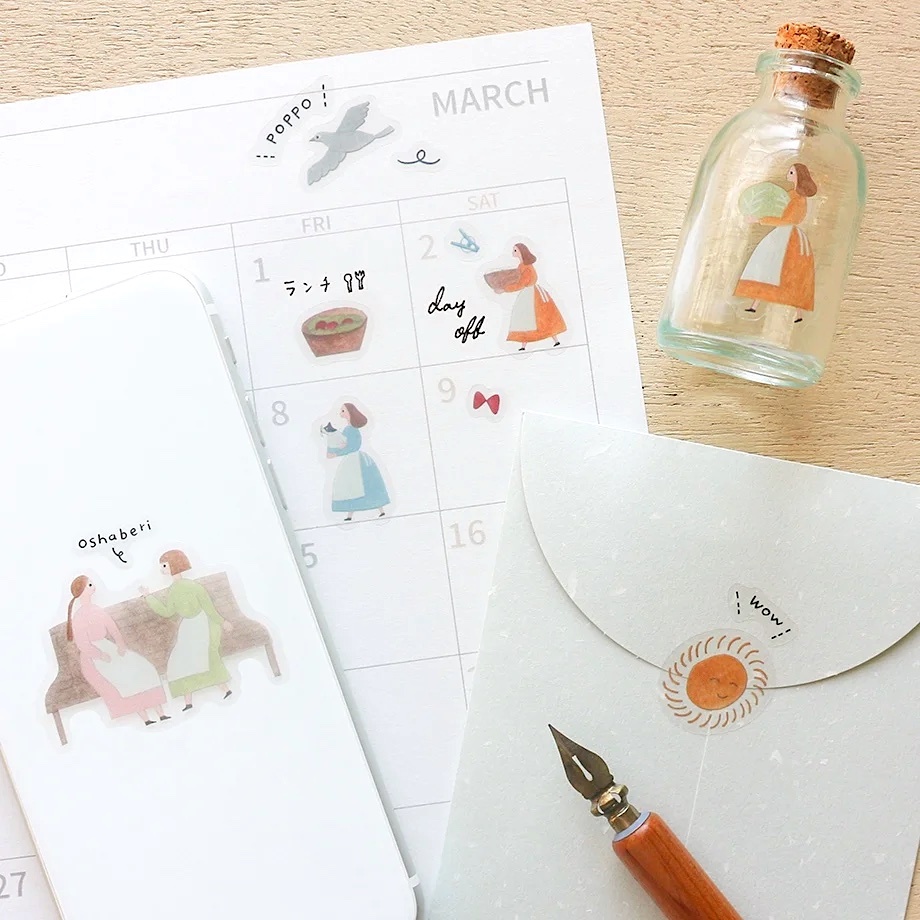Hyogensha PET Clear Sticker－Necktie Series | Just another day (Japanese Stationery Brand)