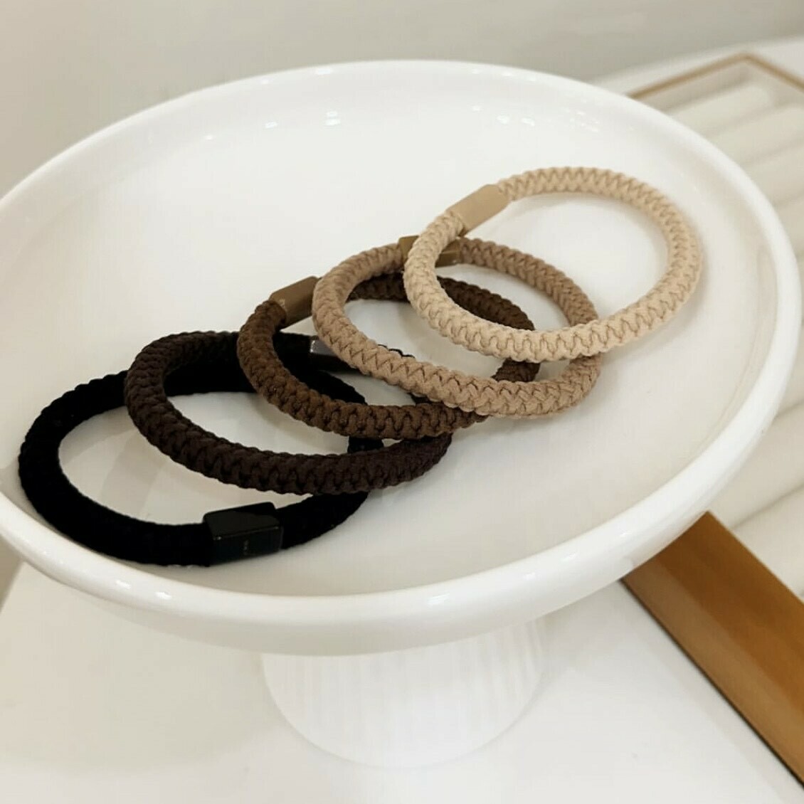 N111編織素面髮圈