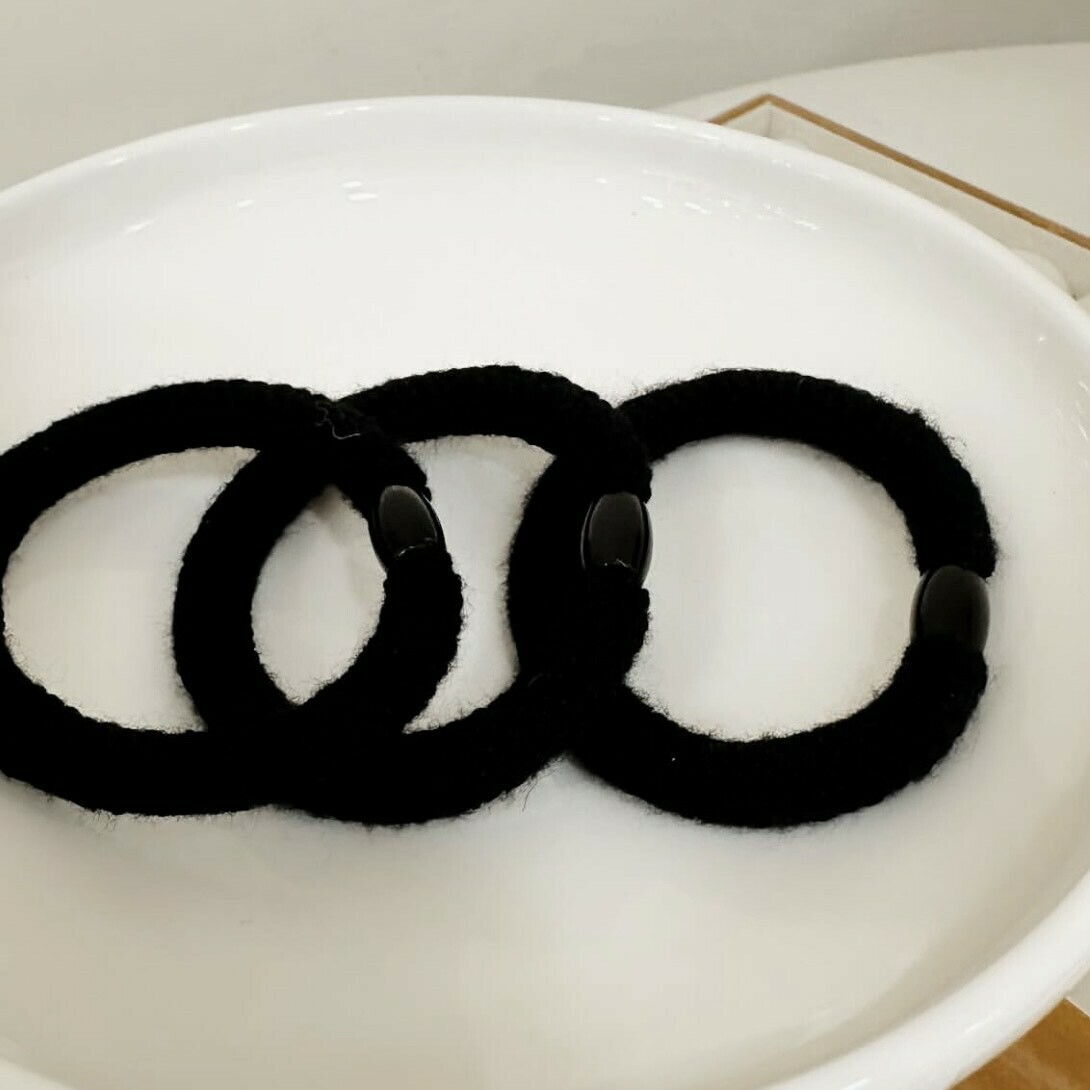 N108黑色粗款髮圈