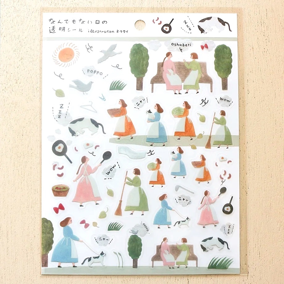 Hyogensha PET Clear Sticker－Necktie Series | Just another day (Japanese Stationery Brand)