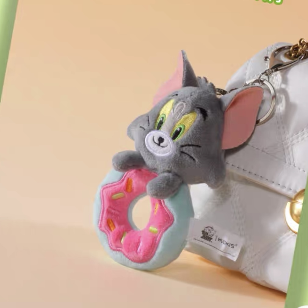 TOM AND JERRY 湯姆貓與傑利鼠 趣味 甜甜圈 毛絨掛件 鑰匙圈 吊飾 華納正版授權