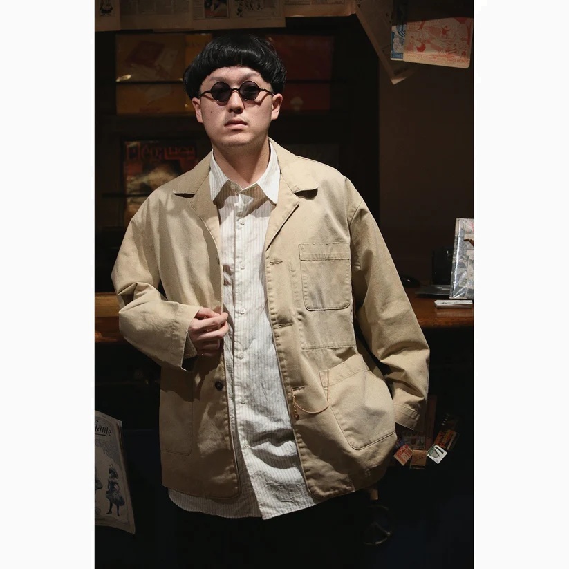 PORTER CLASSIC CHINO VINTAGE JACKET - KHAKI PRE ORDER ITEM (預訂中)