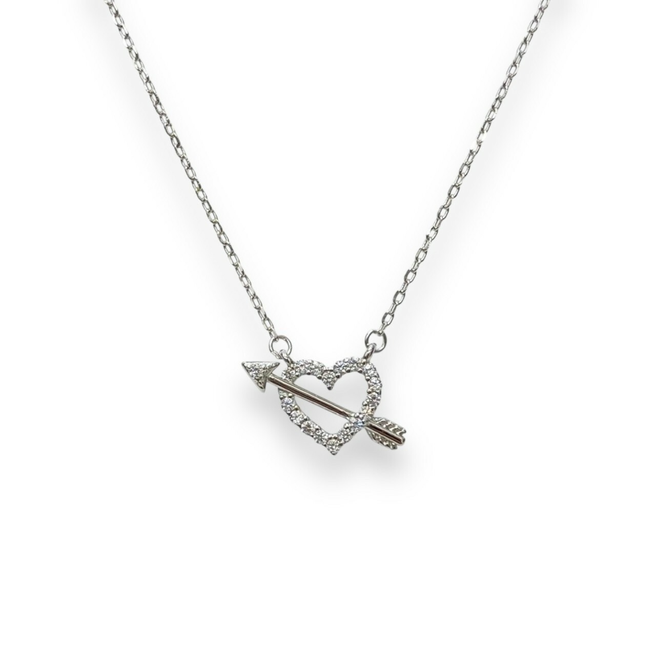 純銀項鍊-線鋯一箭穿心