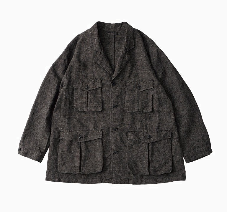 PORTER CLASSIC 2024 A/W BRESSON BINGHAM JACKET (LINEN) - PRE ORDER ITEM (預訂中)