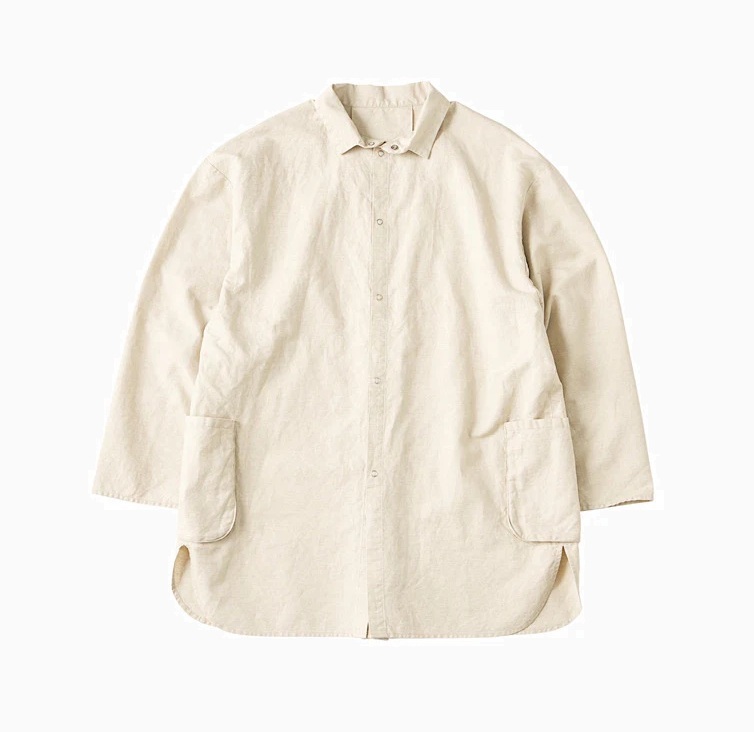 PORTER CLASSIC BELLE EPOQUE LINEN SHIRT - OFF-WHITE PRE ORDER ITEM (預訂中)