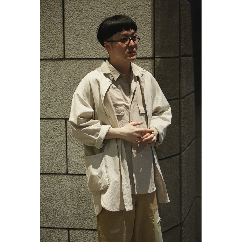 PORTER CLASSIC BELLE EPOQUE LINEN SHIRT - OFF-WHITE PRE ORDER ITEM (預訂中)