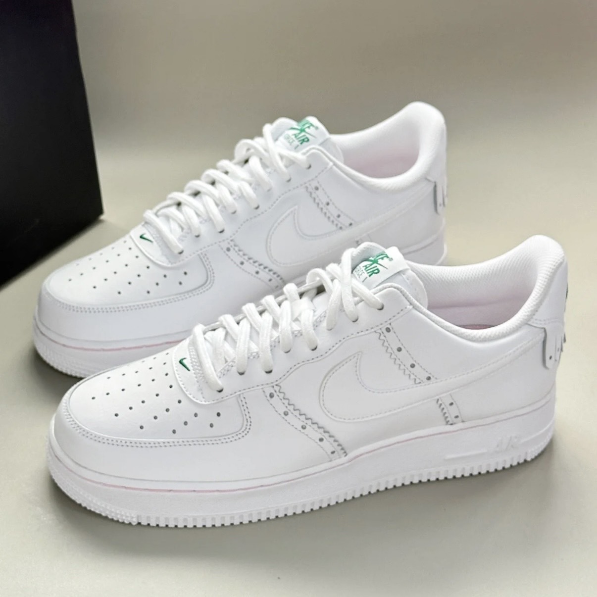 Nike Air Force 1 Low Brogue White 純白巴洛克 流蘇 全白 AF1 雕花