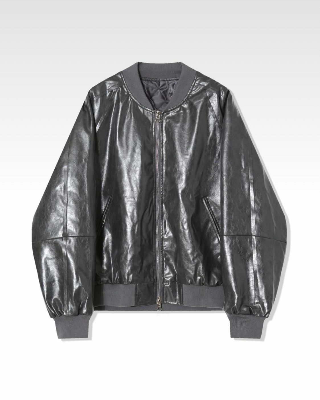 拉鍊合成皮褸(薄夾棉) TAC-0027JK