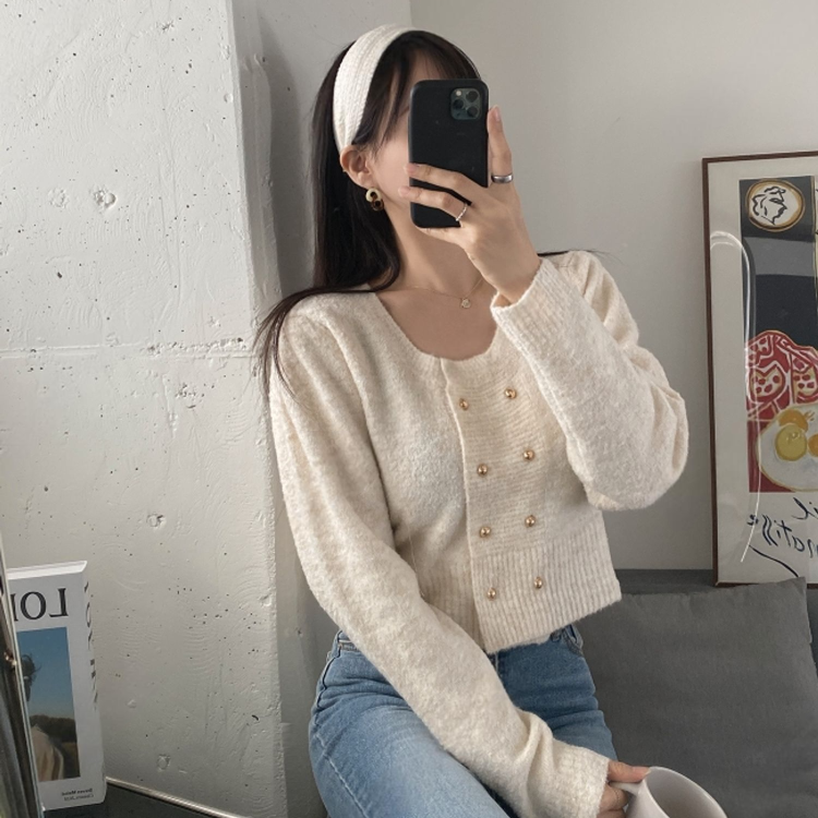 雙排扣開衫外套(四色)