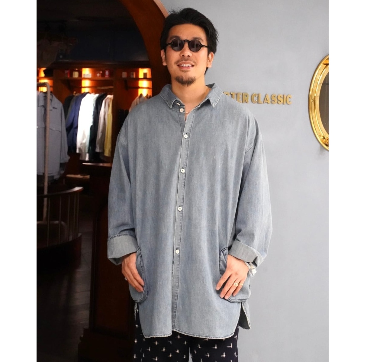 PORTER CLASSIC 2024 A/W CANNERY ROW DENIM SHIRT - PRE ORDER ITEM (預訂中)