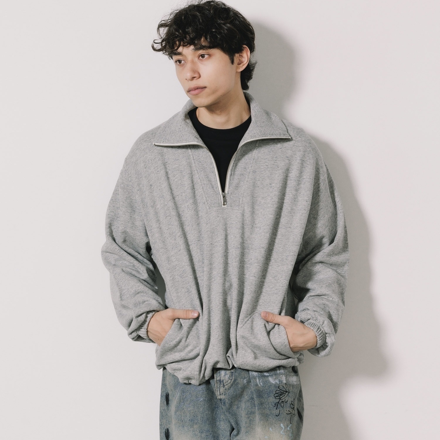 Russell Athletic JP Sweat Command Shirt Half Zip Sweatshirt