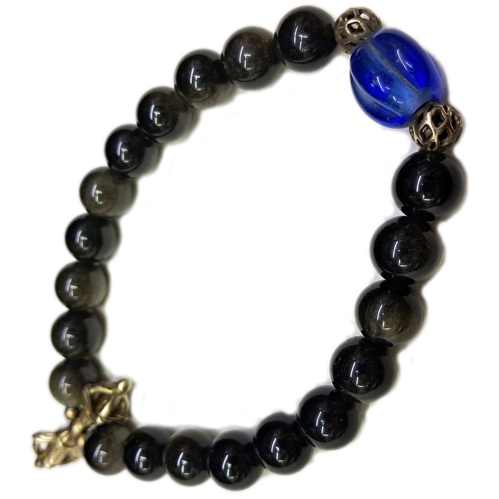 金剛杵+南瓜藍琉璃+金曜石手珠8mm【十方】149789