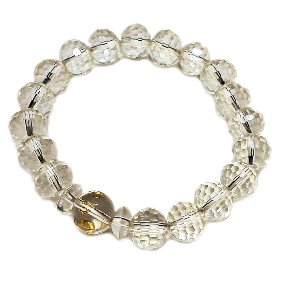 六字真言{水晶}晶鑽手珠10mm【十方】125413