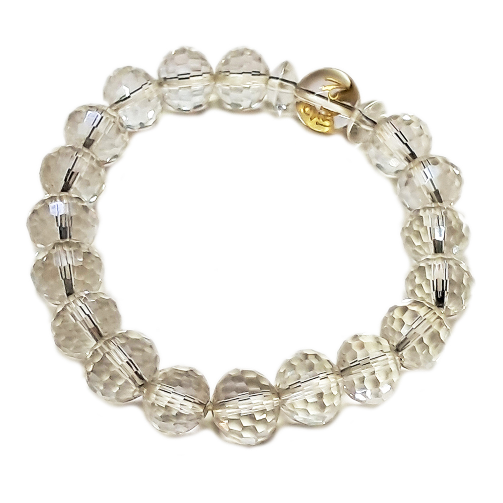 六字真言{水晶}晶鑽手珠10mm【十方】125413