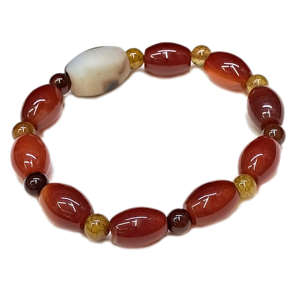 藥師珠&龍麟火供珠&紅玉髓手珠10*13mm【十方】152676