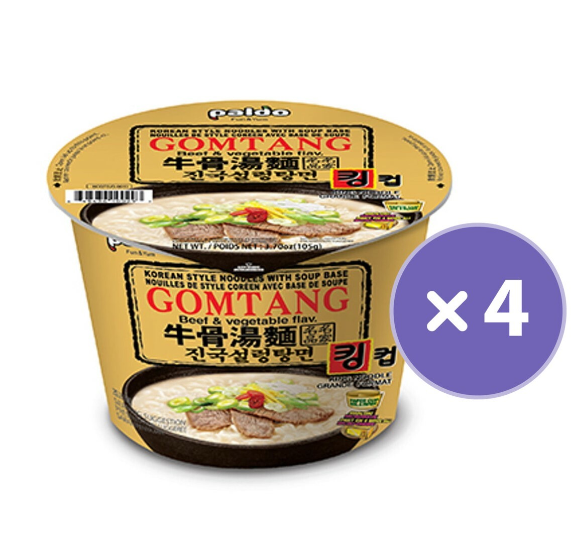 Paldo - 八道 | 牛骨湯大碗麵 |杯麵 X4