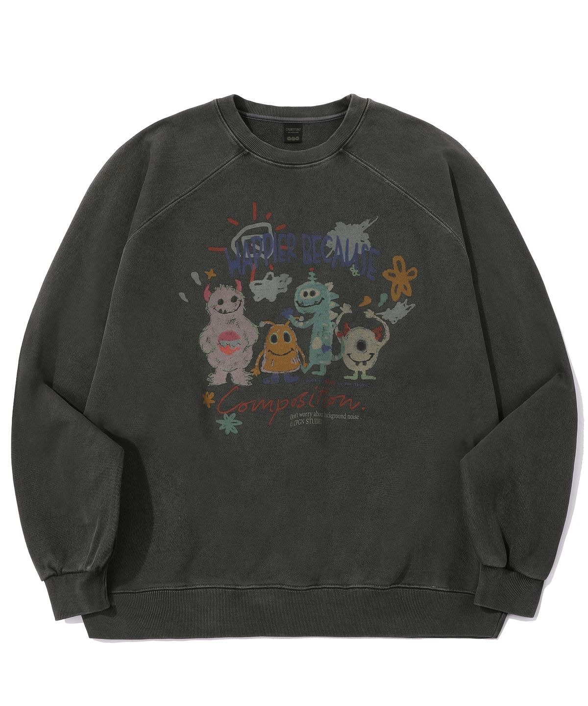 スウェット・トレーナー CPGN STUDIO happy day pigment sweatshirt 5MM238 CPGN STUDIO) Happy Day Pigment Sweatshirt | 3color