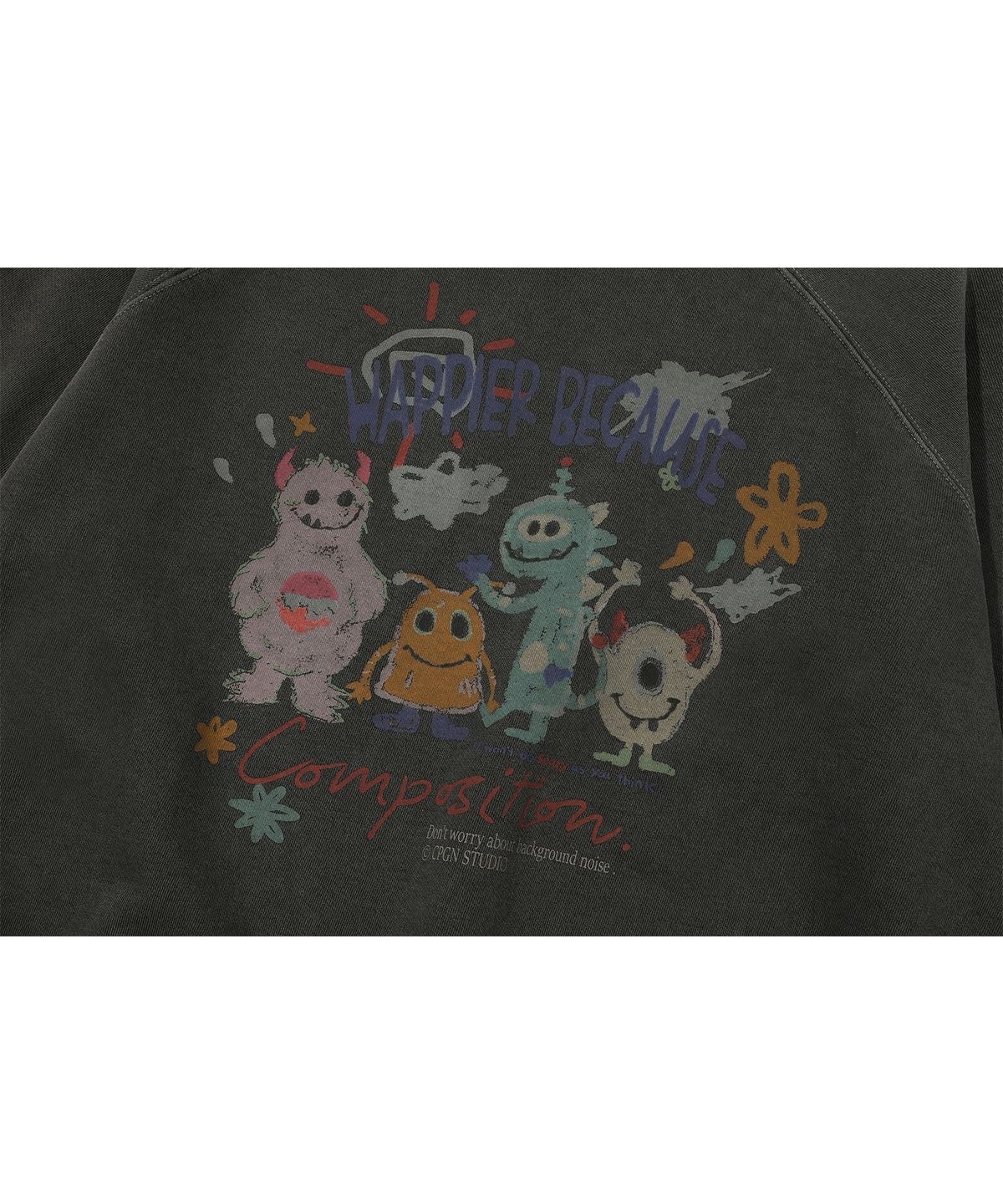 CPGN STUDIO) Happy Day Pigment Sweatshirt | 3color