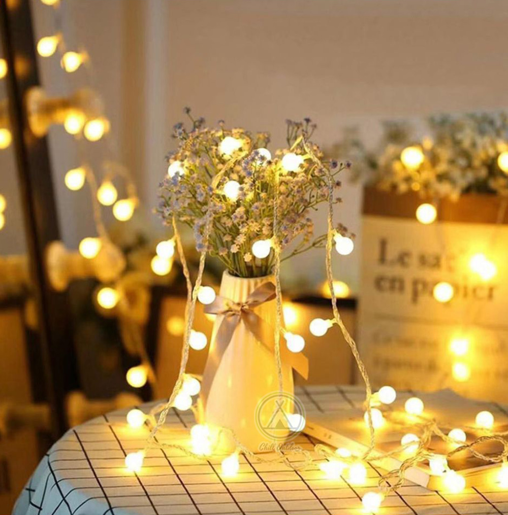 8段調整 露營氣氛燈條 球燈條－(USB/電池)