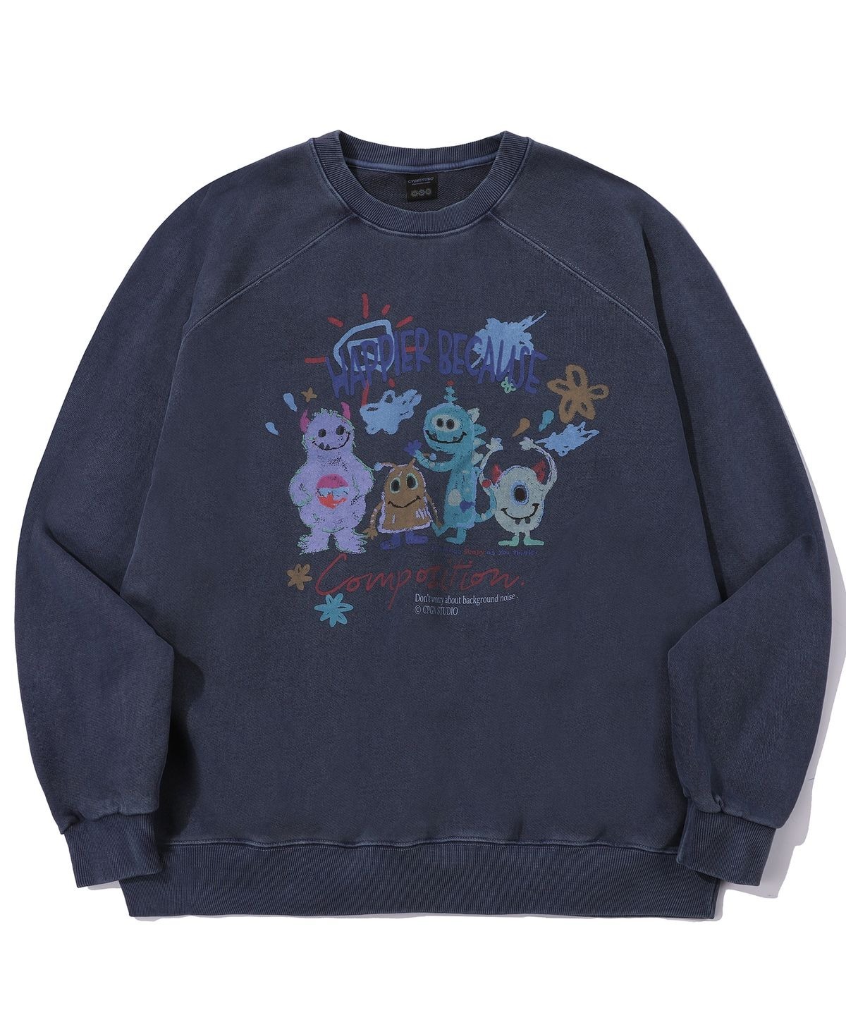 ◆24AW CPGN STUDIO happy day Pigment Sweat/2色◆ CPGN STUDIO】24FW☆ happy day Pigment Sweatshirt (CPGN