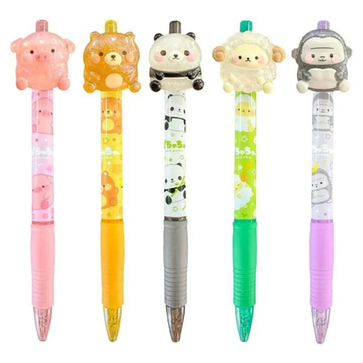 【超人氣】JP 日本閃閃動物系列黑色原子筆 0453