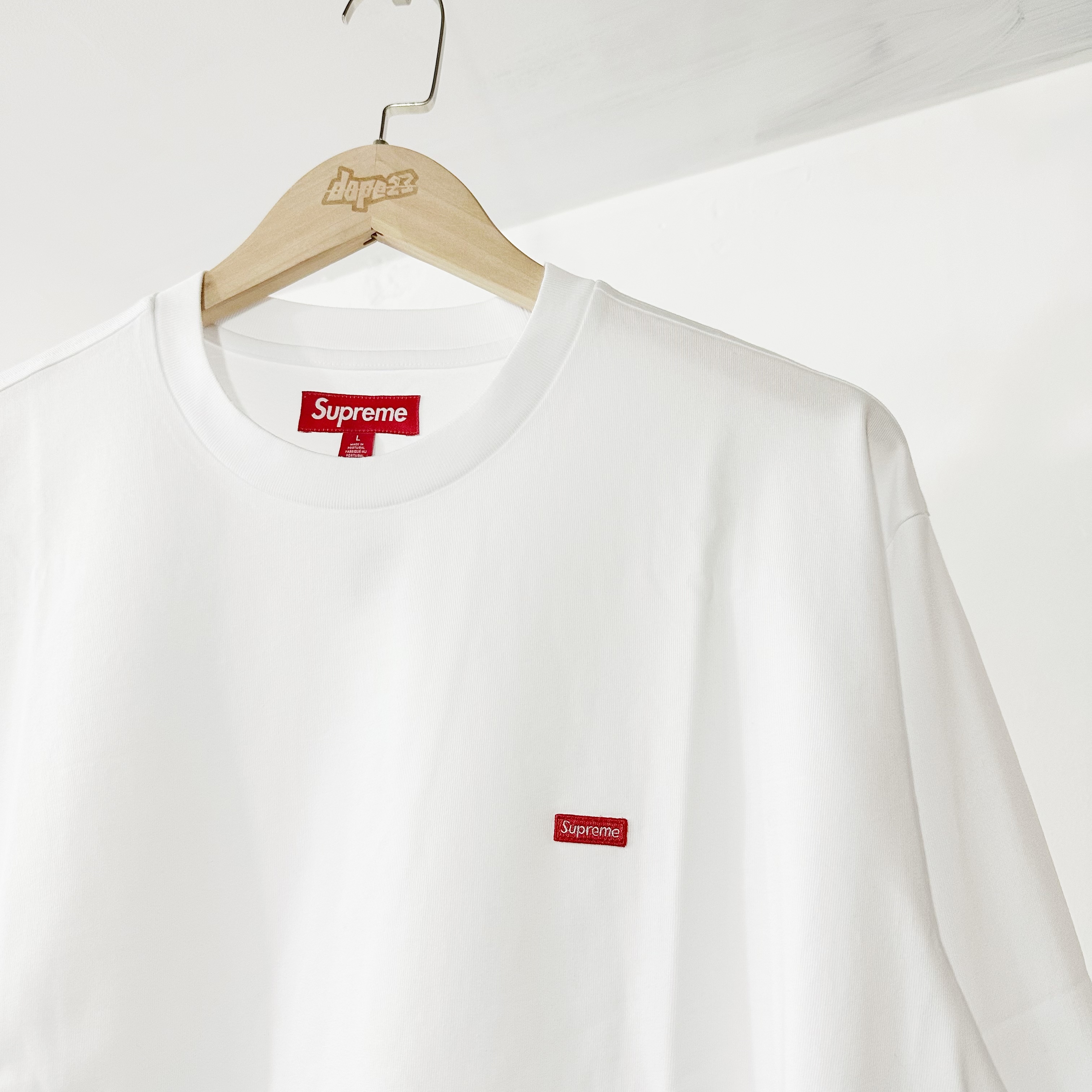 SUPREME FW24 SMALL BOX LS LONG TEE WHITE