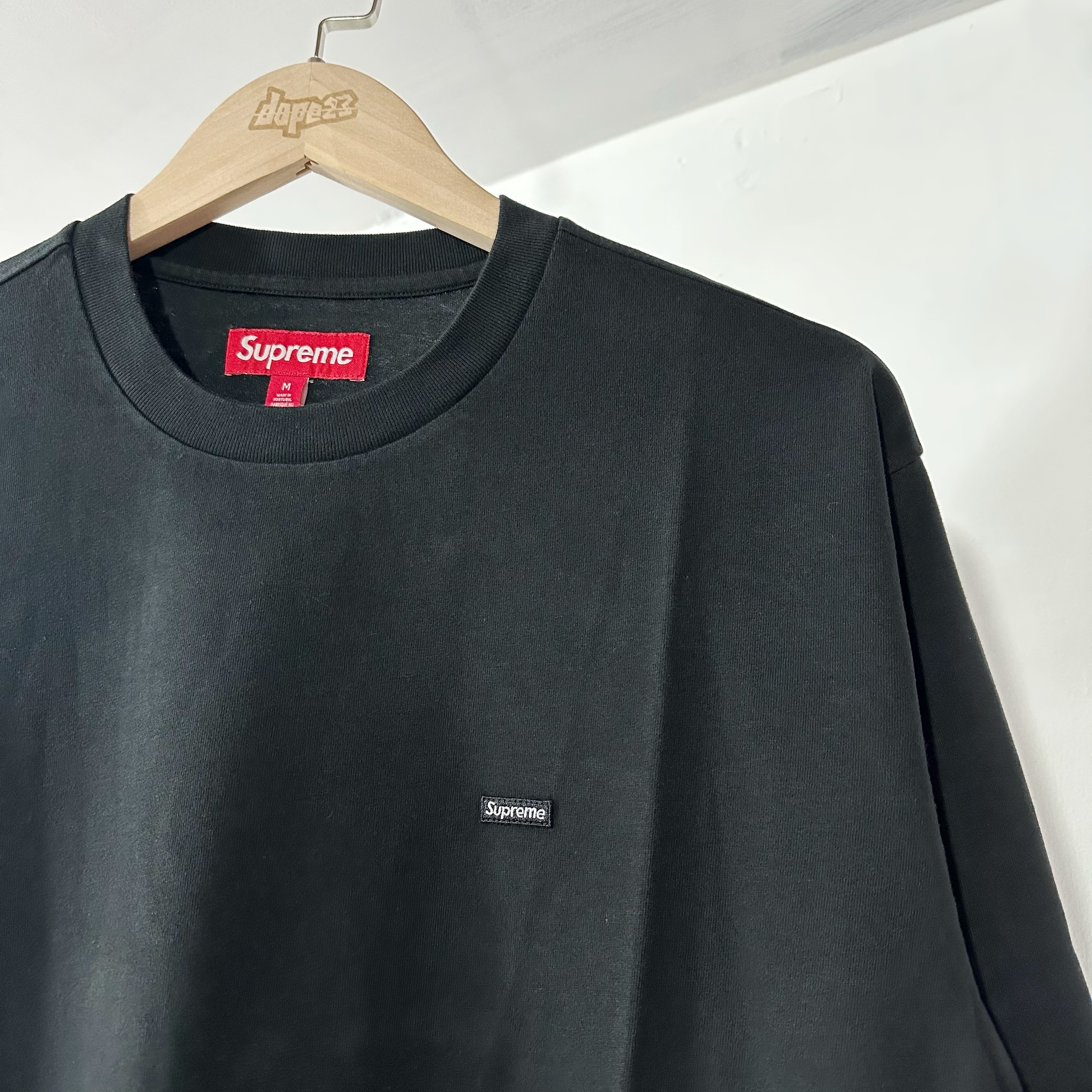 SUPREME FW24 SMALL BOX LS LONG TEE BLACK