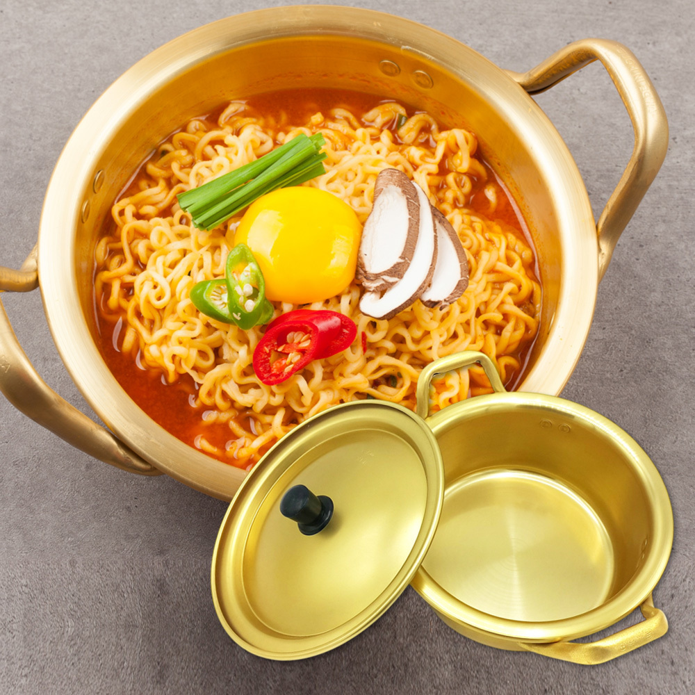 韓國 經典 金色 泡麵鍋 附鍋蓋 (16cm)