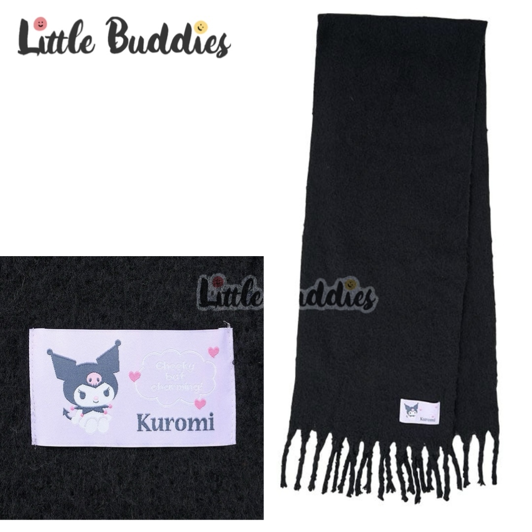 日本 Sanrio 溫暖系列 - 淨色款流蘇頸巾