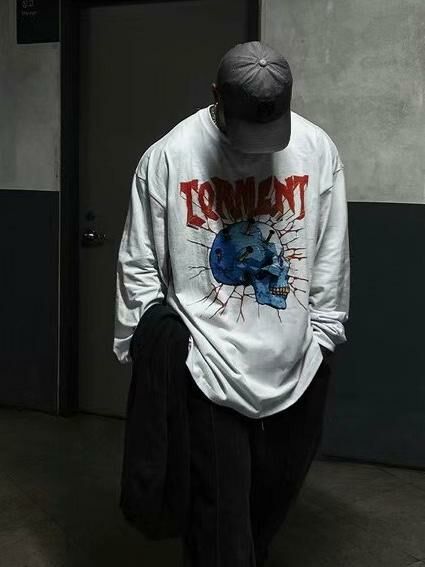 英文字圖案長袖衫 COVILL-125T