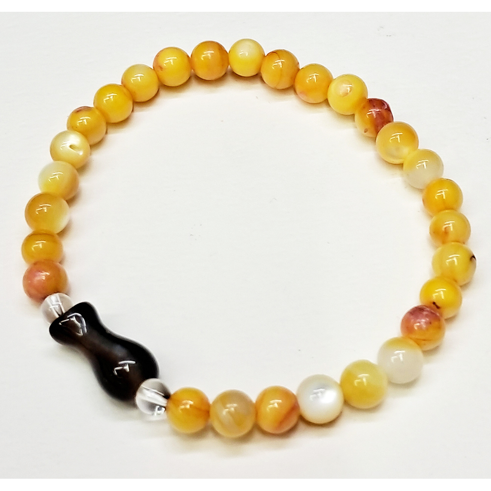 寶瓶&黃金硨磲手珠 mm【十方】153821