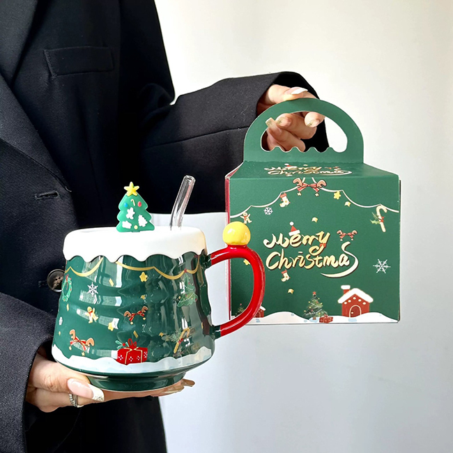 🎄可愛聖誕樹陶瓷杯🎄