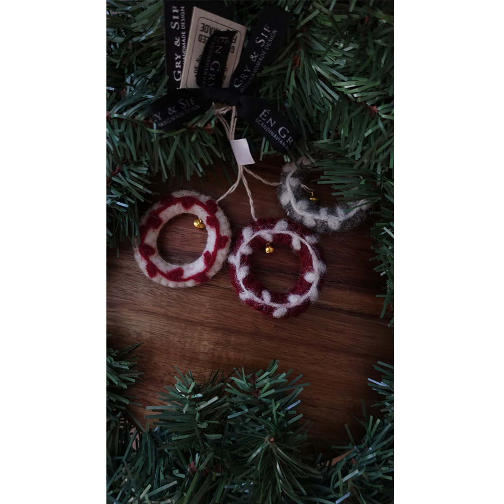 丹麥Gry&Sif 聖誕掛飾-Mini Wreath Ornaments(12322)