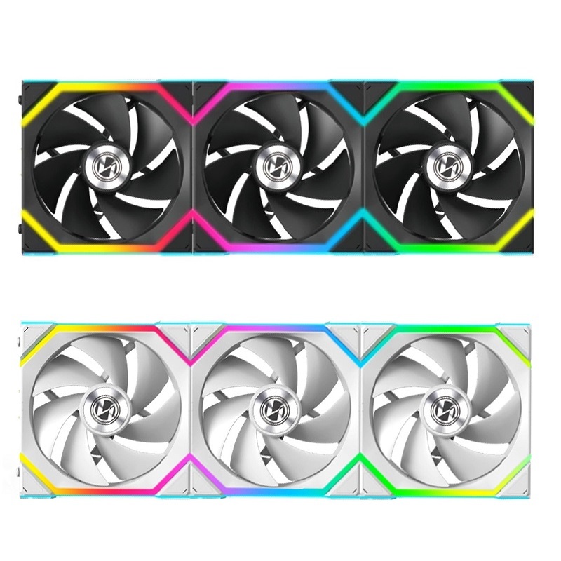 米特3C數位–LIAN LI 聯力 SL WIRELESS 120 無線積木風扇 反向三顆裝 含控制器 黑色/白色