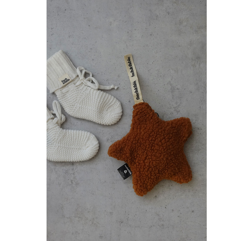 荷蘭Finch & Fable 星星奶嘴鏈-Chestnut