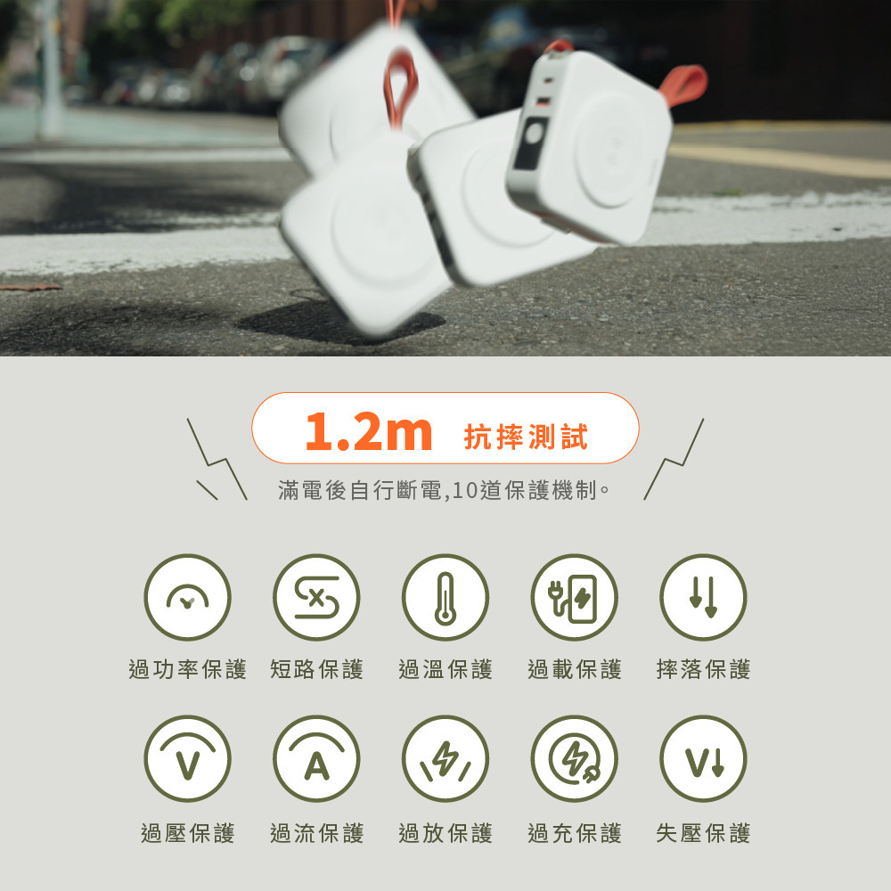 PHILIPS FunCube 2.0 多合一磁吸行動電源-安全保障